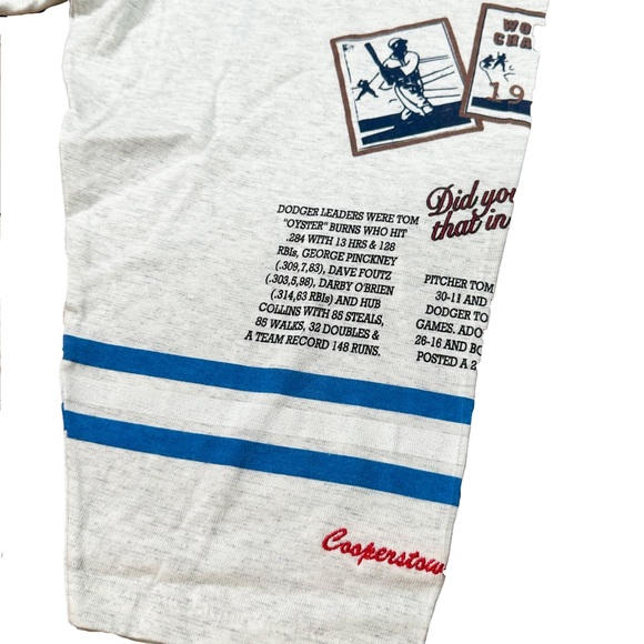 Vintage Long Gone Cooperstown Collection 1955 Brooklyn Dodgers Shirt - Picture 10 of 10